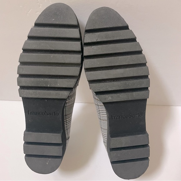 Franco Sarto Black and Gray Plaid Tassel Loafers - Picture 11 of 11